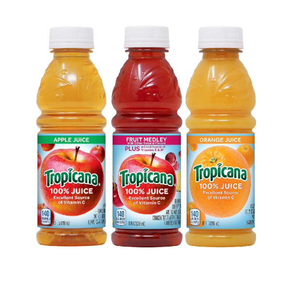 Tropicana 100% Juice, 3 flavor